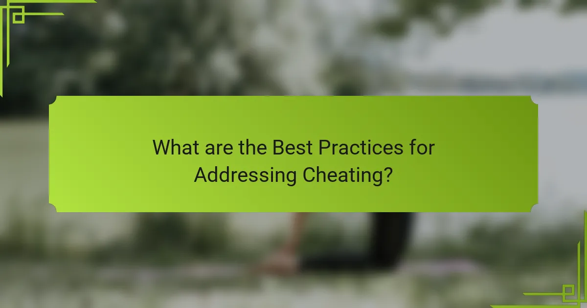 What are the Best Practices for Addressing Cheating?