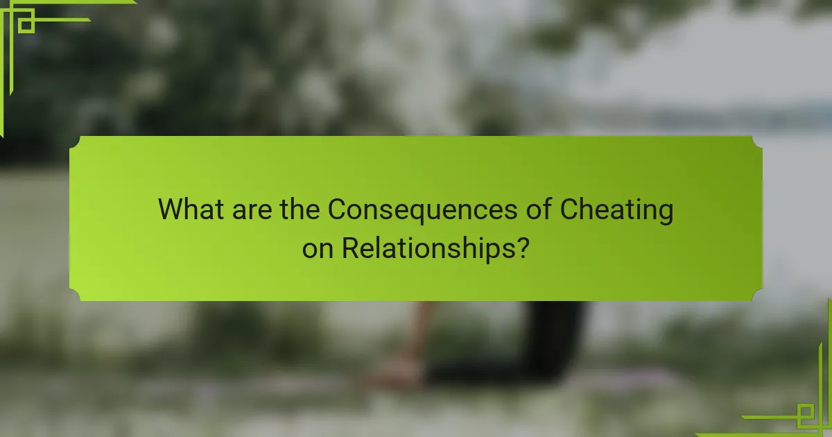 What are the Consequences of Cheating on Relationships?
